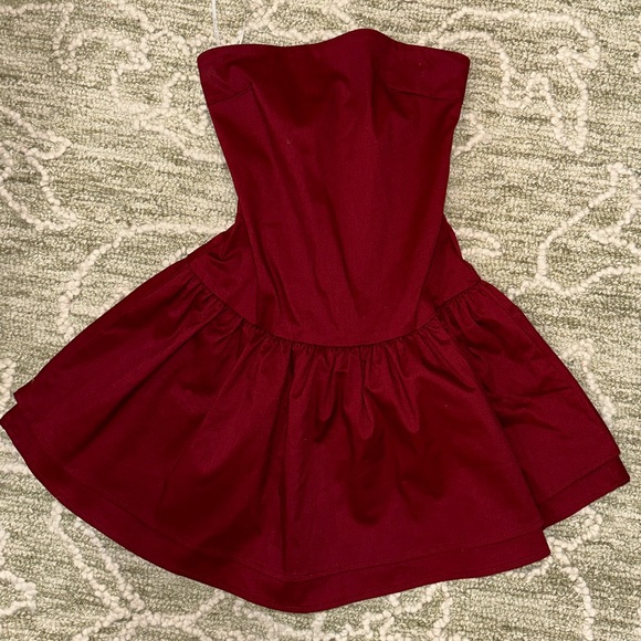 Early Hours mini dress in wine 
size xxs - Picture 3 of 4
